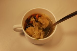 la soupe de raviolis
